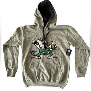 💚NWT Vintage Notre Dame size M hoodie by official collegiate brand E5. MINT!
